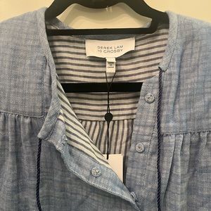Derek Lam 10 Crosby chambray blouse size 8